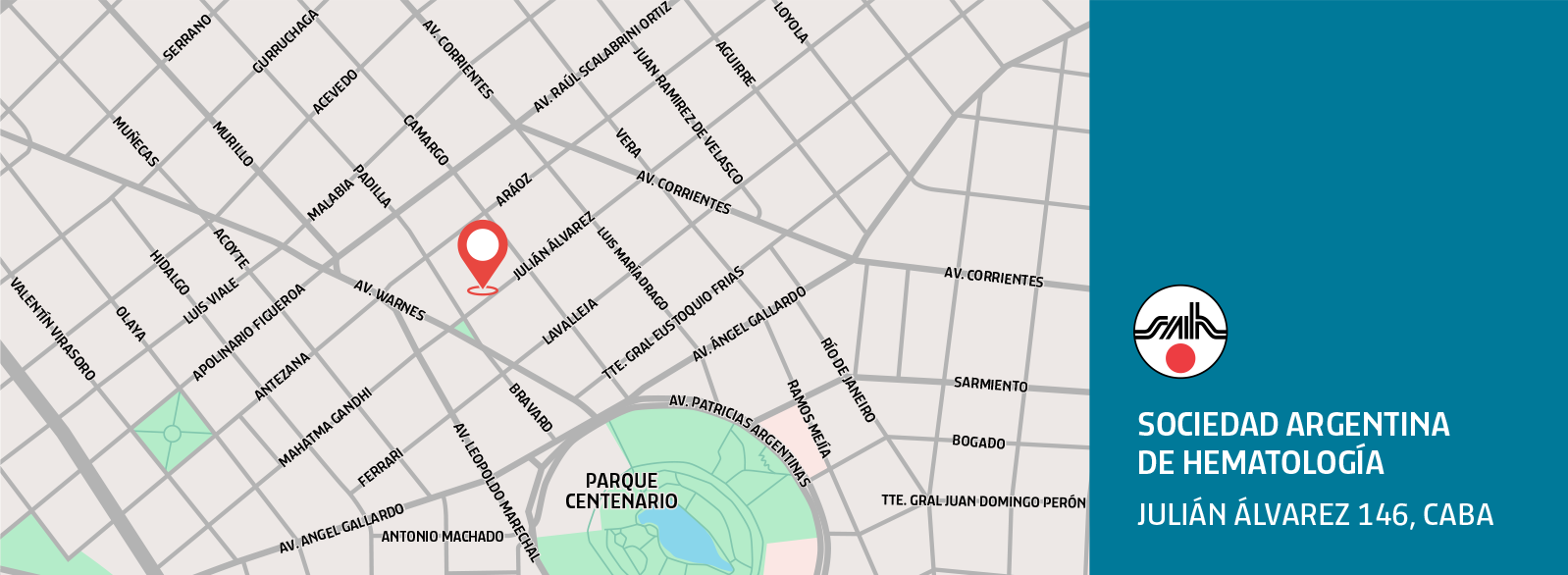 Sede del evento – Sociedad Argentina de Hematología, Julián Álvarez 146, CABA